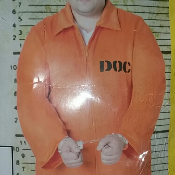 NWT MEN'S Plus HALLOWEEN Costume Escaped Convict - Picture 2 of 6